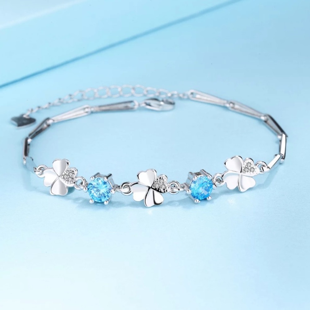 Four leaf clover Sterling Silver bracelet